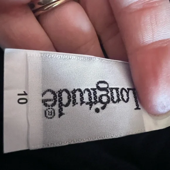 Longitude Half Moon Mesh Torso Tummy Control Swimsuit Size 10 Black NWT - Picture 7 of 7